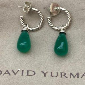 David Yurman Green Onyx Drop Earrings